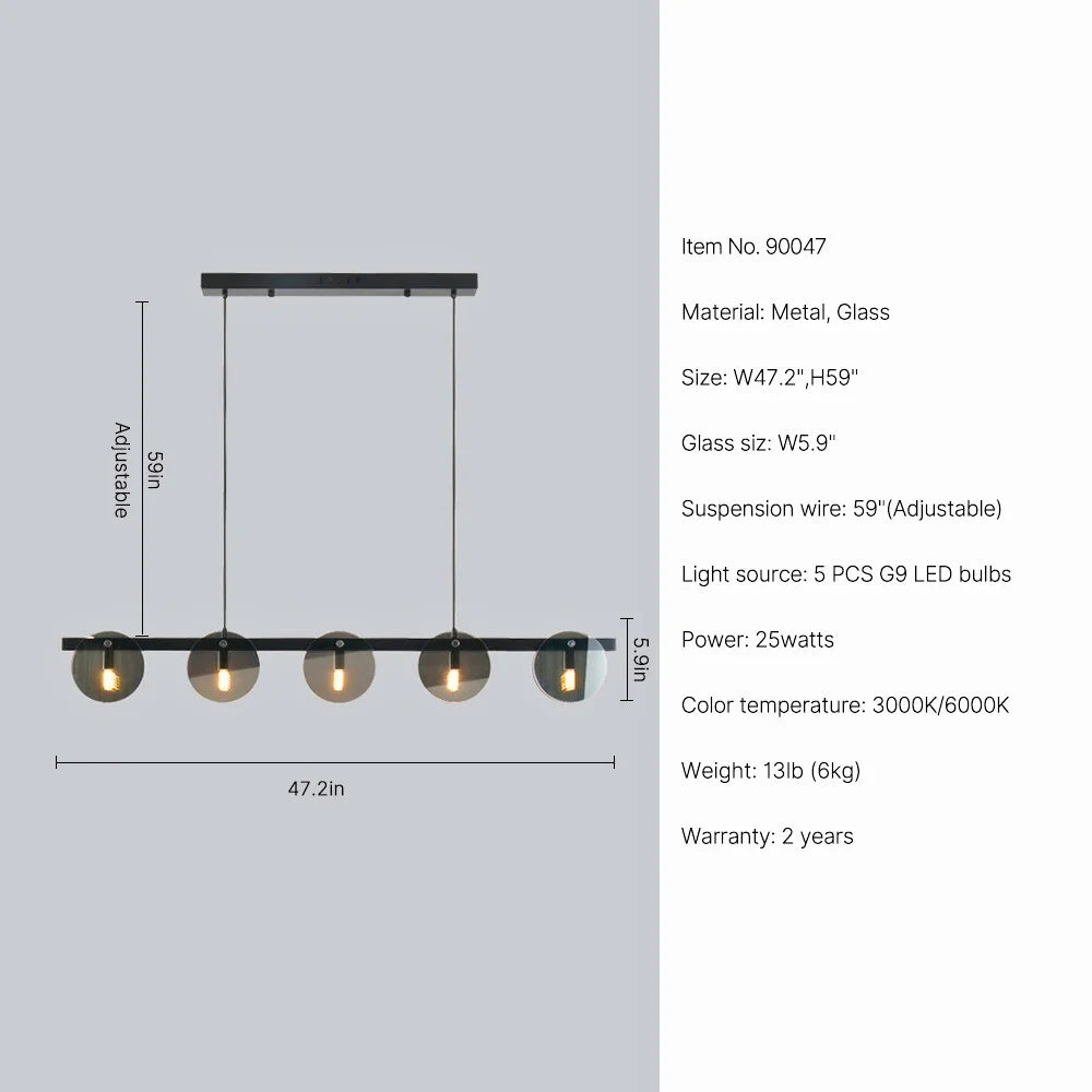 linear chandelier