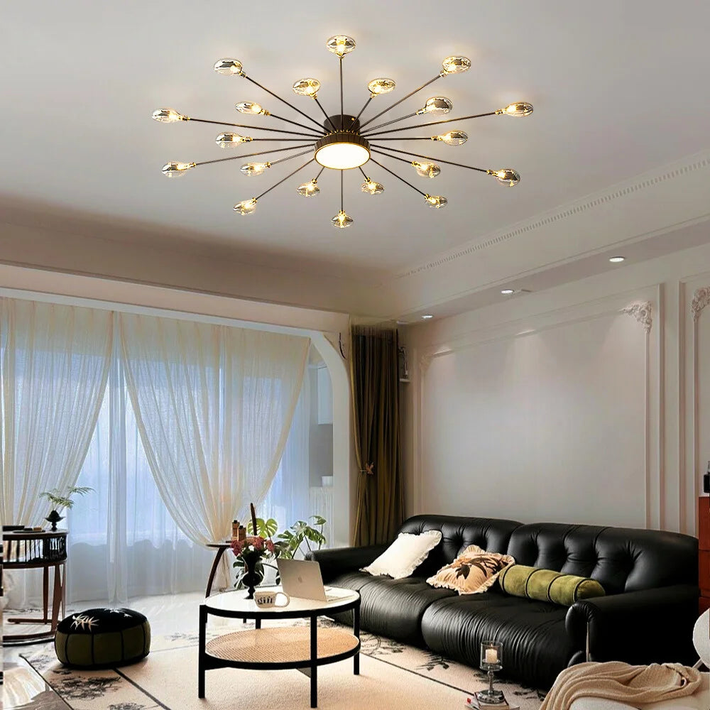 living room flush mount chandelier