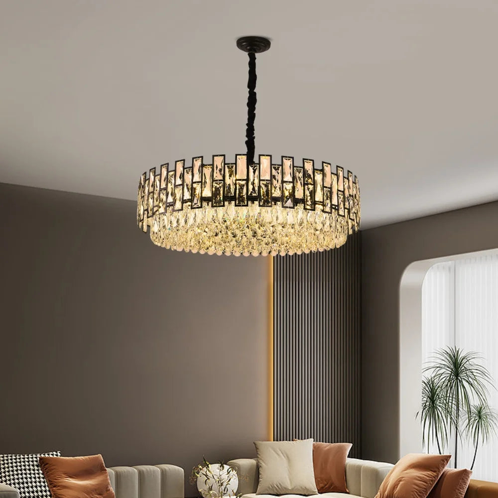Luxor Round Crystal Chandelier