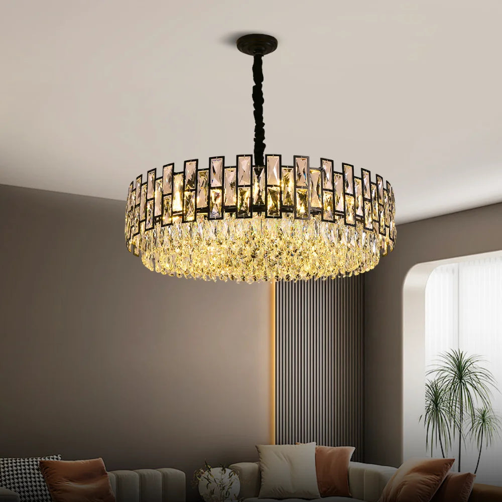 Luxor Round Crystal Chandelier