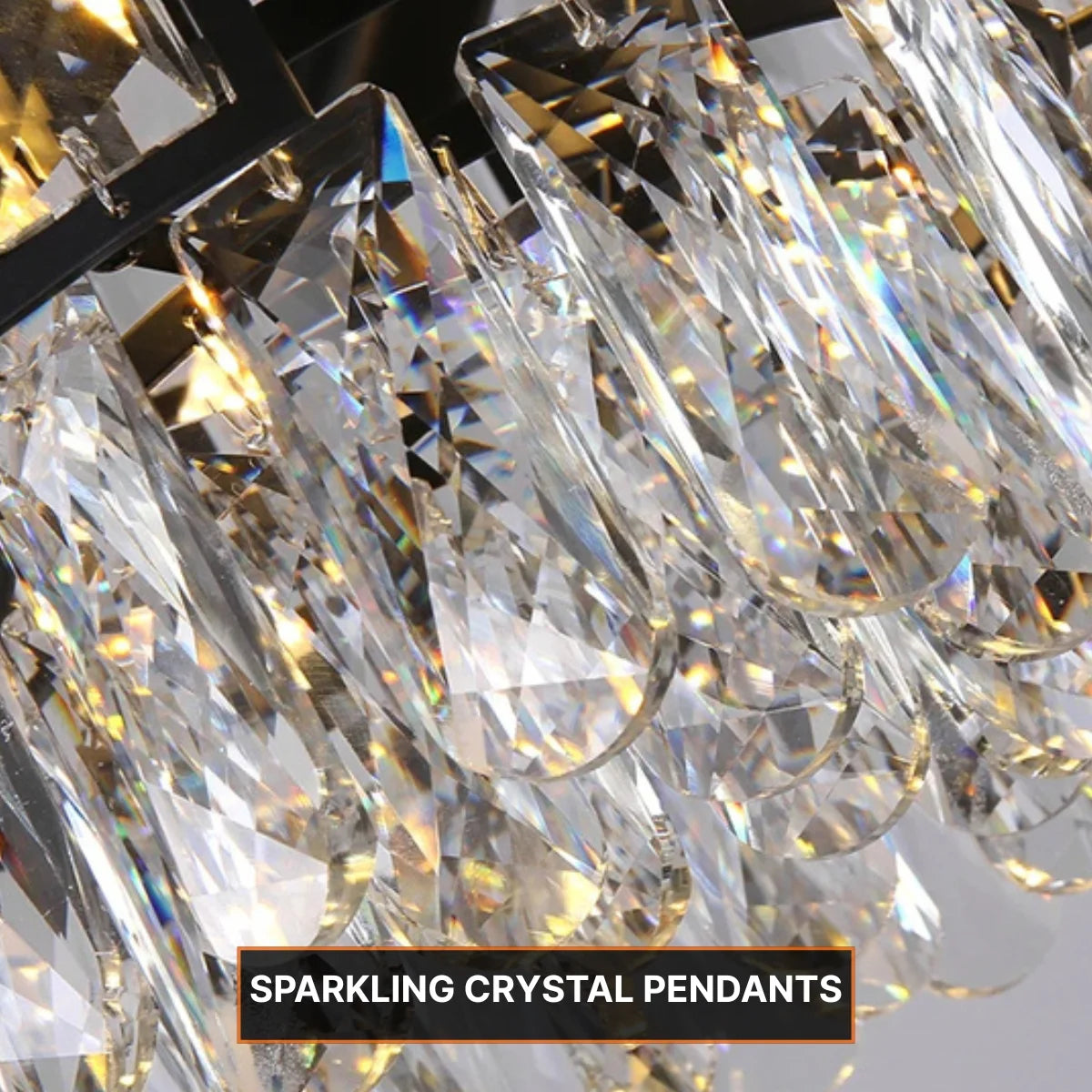 small black crystal chandelier