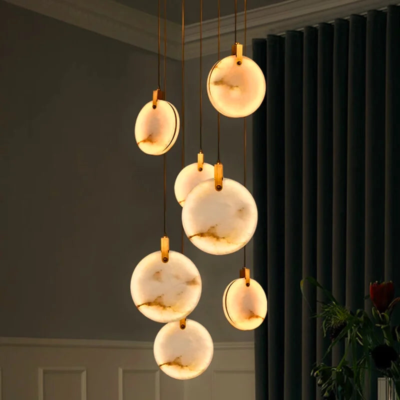 Marble Entryway Chandelier
