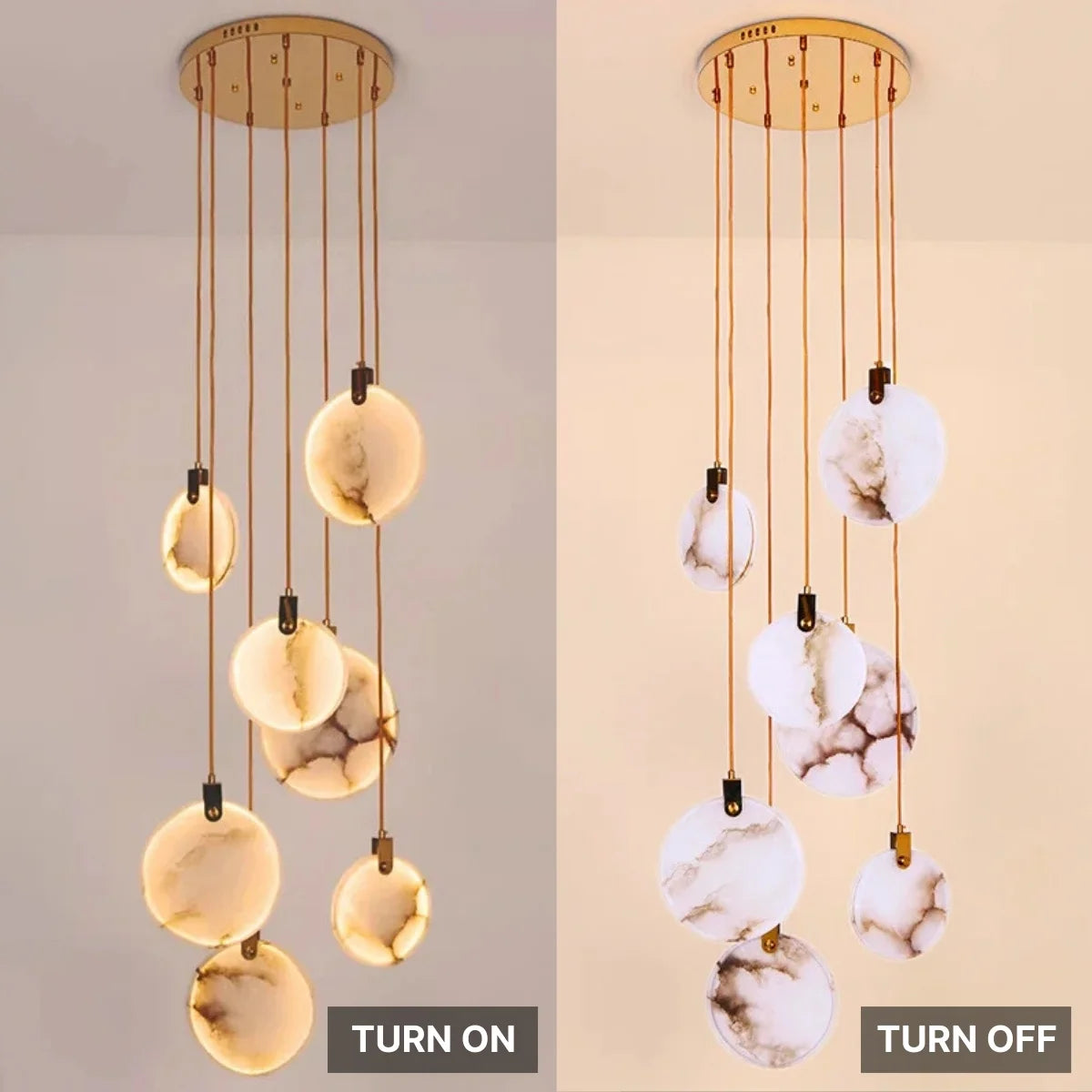 Marble Entryway Chandelier