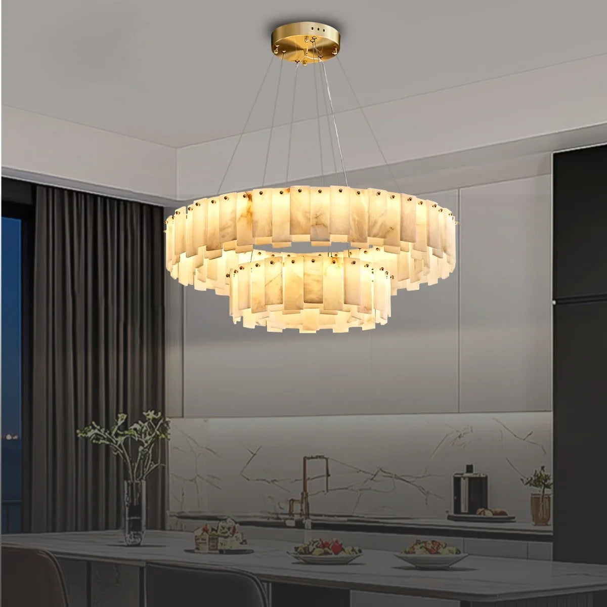 luxury marble chandelier