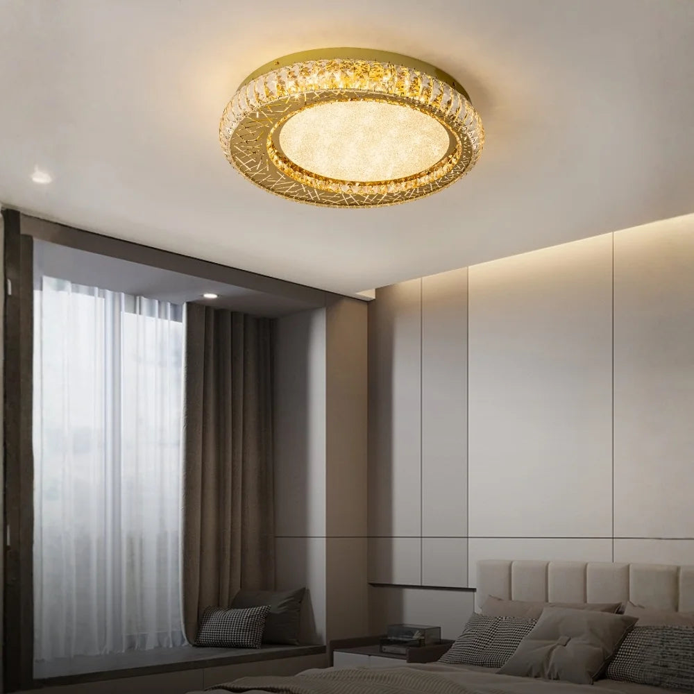 design crystal ceiling light for bedroom