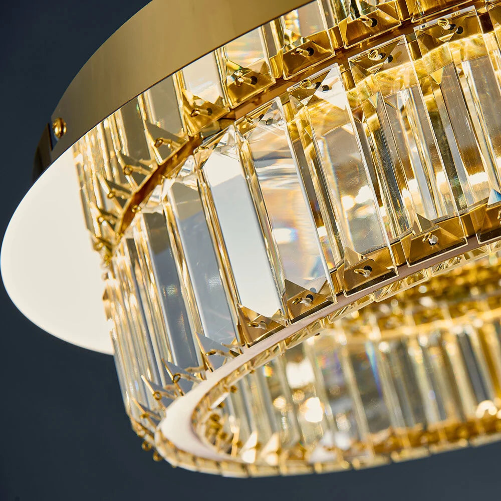 gold crystal ceiling lamp