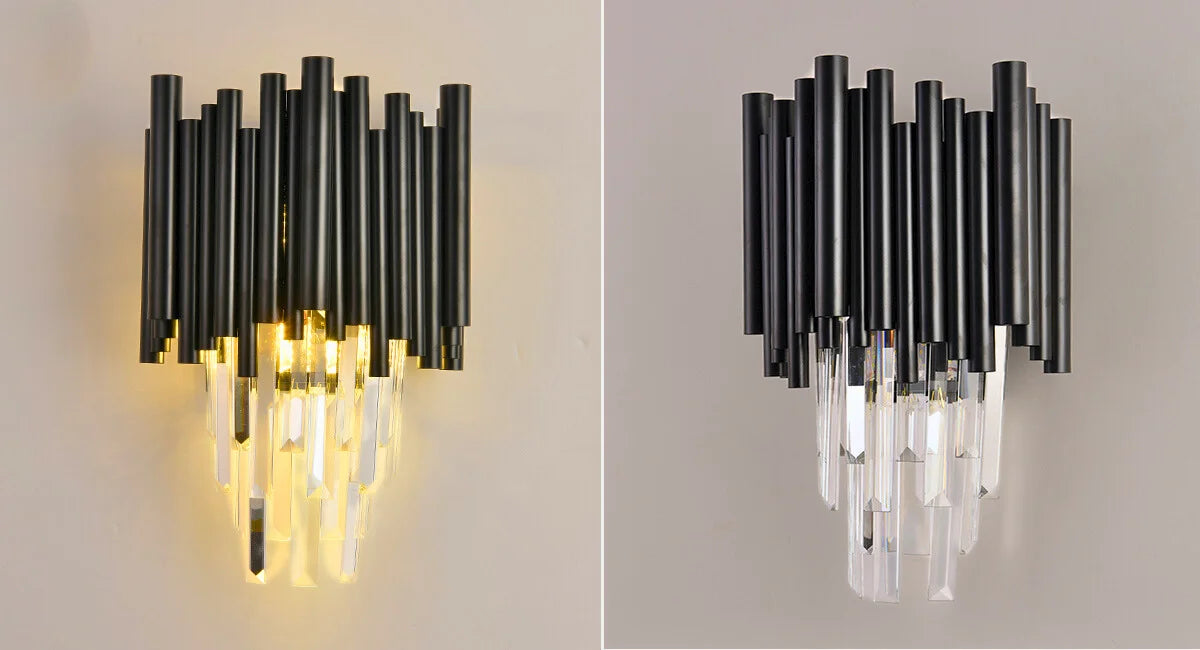 black crystal sconce