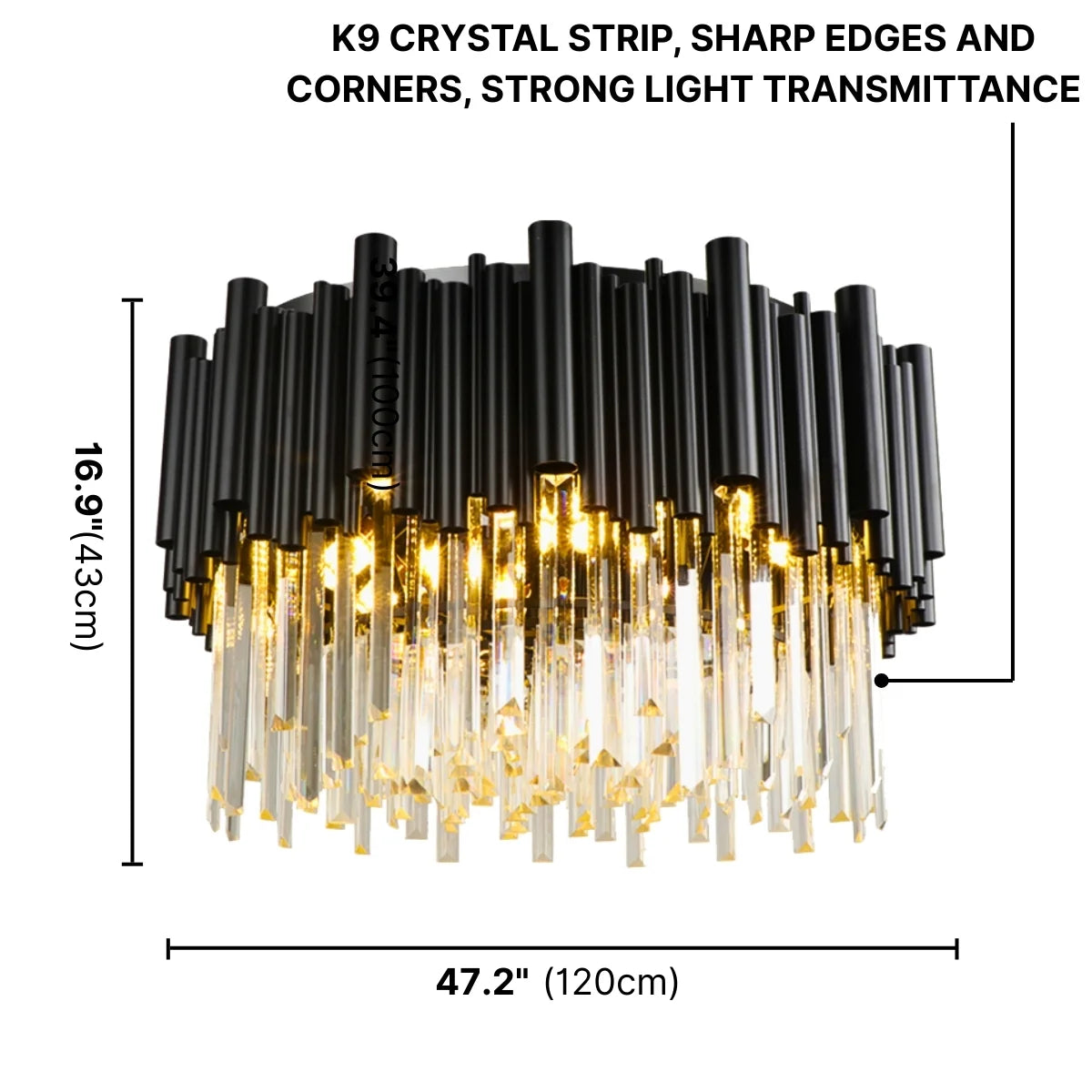 modern black crystal chandelier for ceiling
