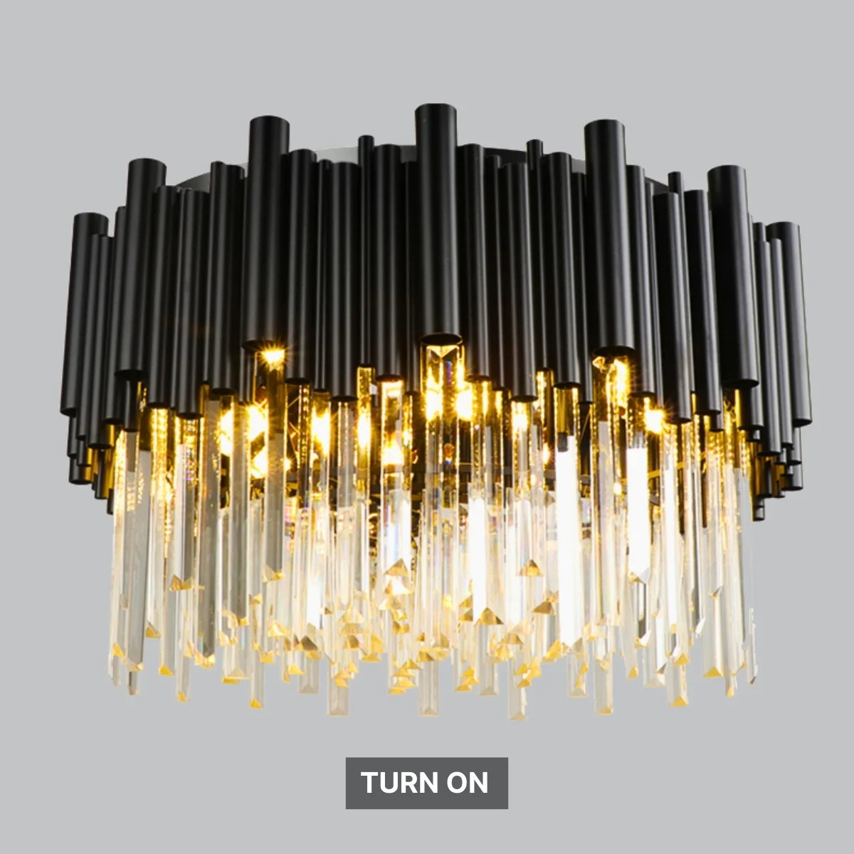 modern black crystal chandelier for ceiling