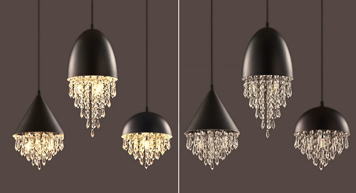 Nova Pendant Light-American Vintage Crystal Pendant Light for Dining, Bar, Café Real Shot