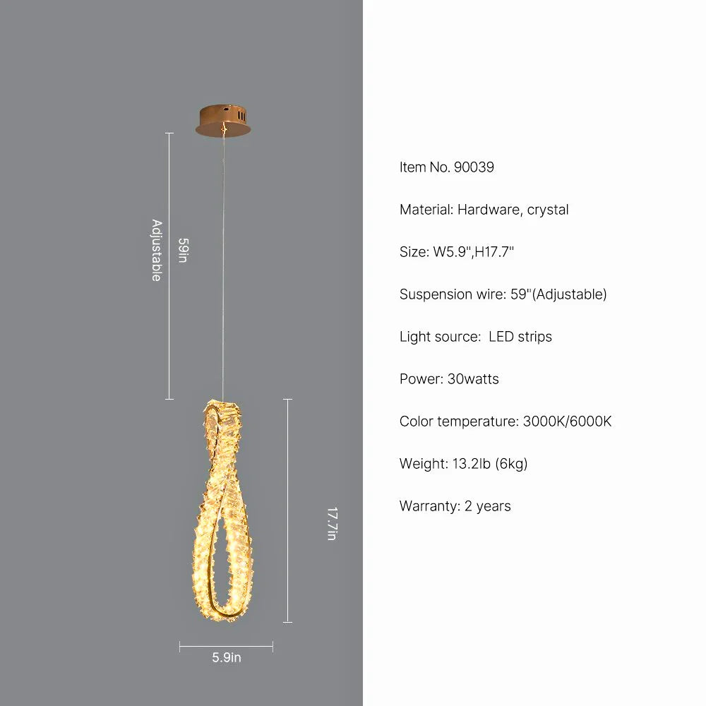 crystal hanging lamp