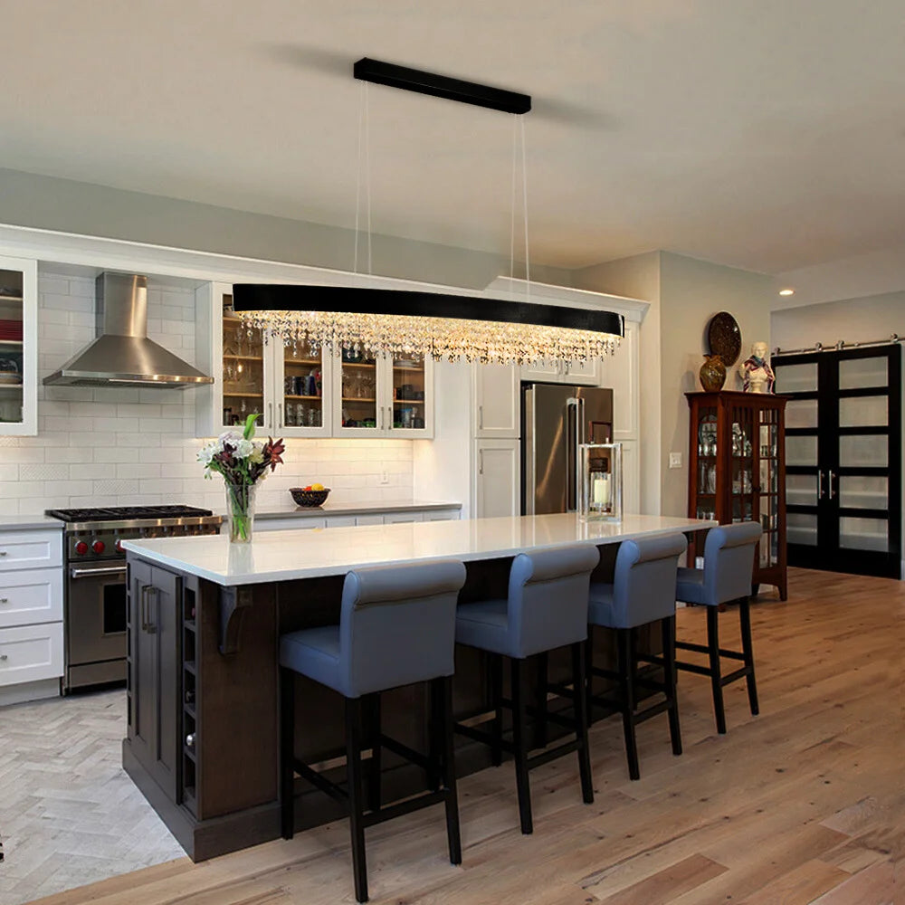 Oval Large Crystal Chandelier