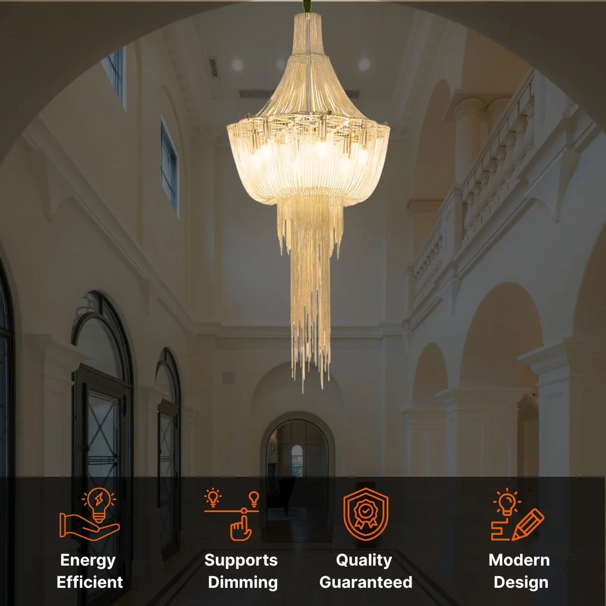 designer loft chandelier