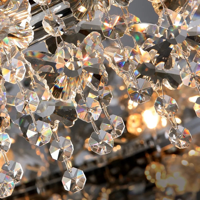 Rain Ceiling Lamp-Modern Home Decor Crystal Ceiling Light-Crystal Detail