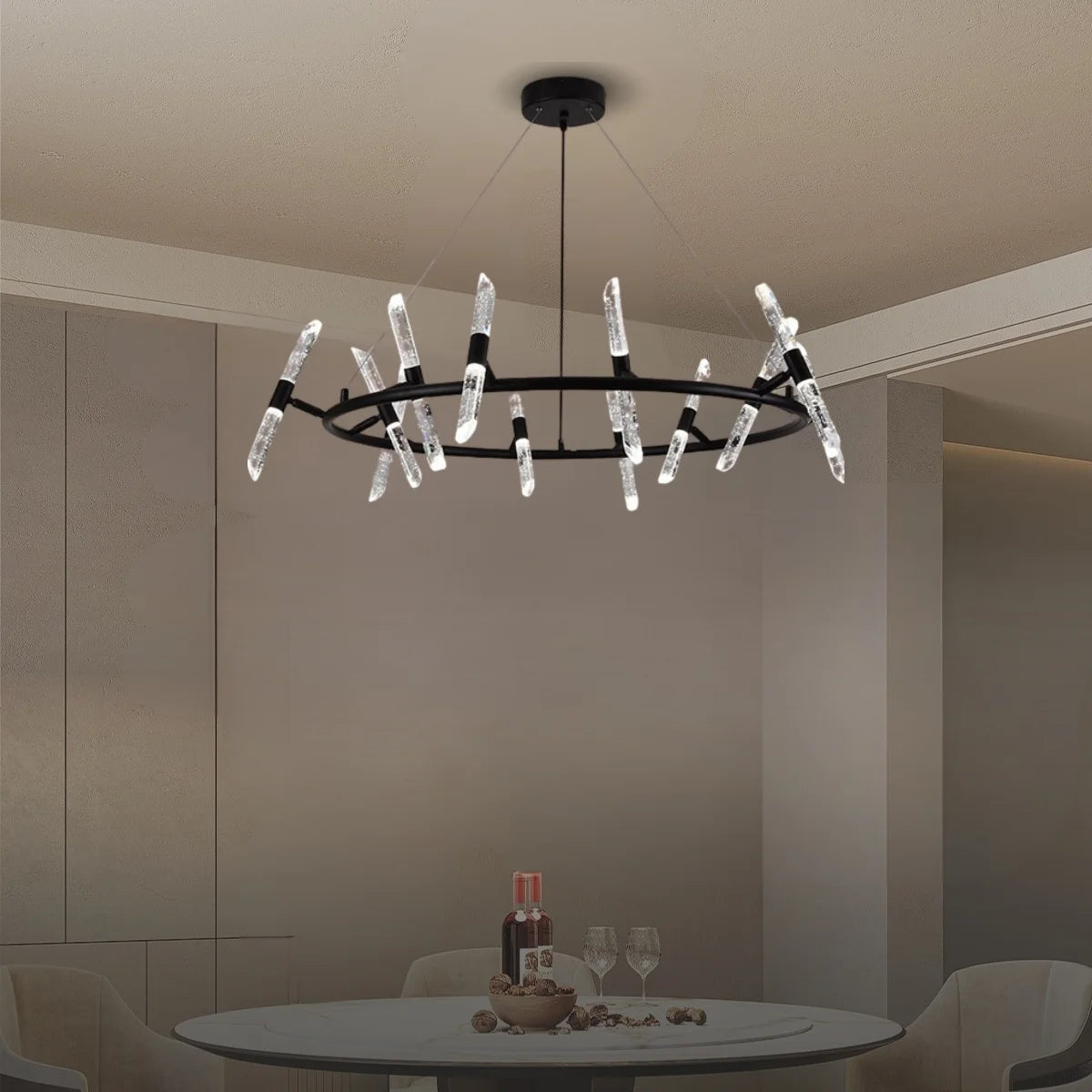 modern black chandelier