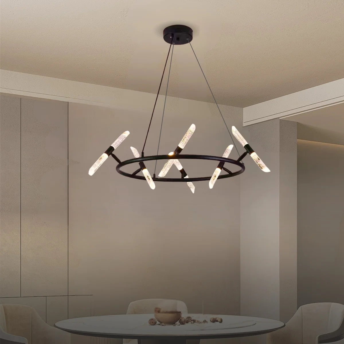 modern black chandelier