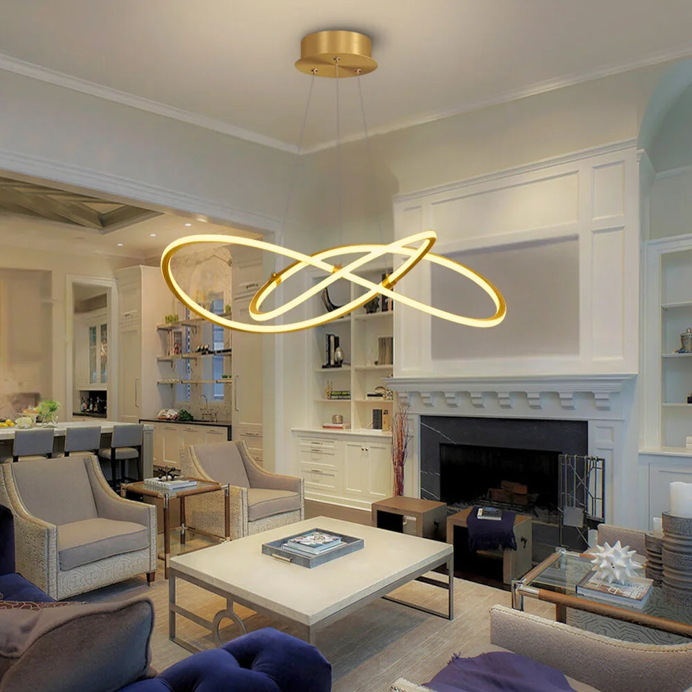 Rays Black Gold Pendant Light