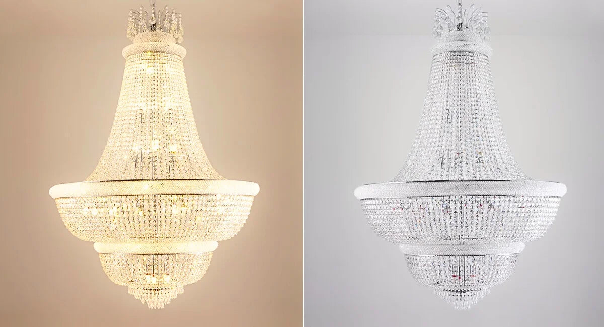 Regalia Chandelier-Luxury Contemporary Crystal Chandelier For Living Room/Loft Real Shot