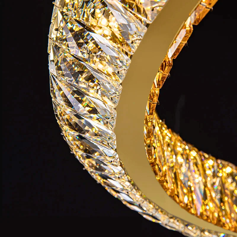 Ring crystal chandelier