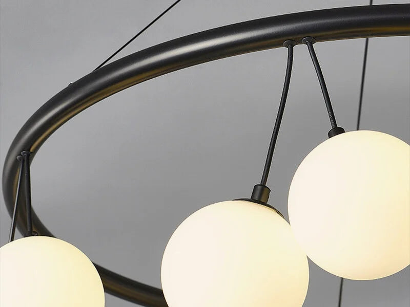 glass globe chandelier