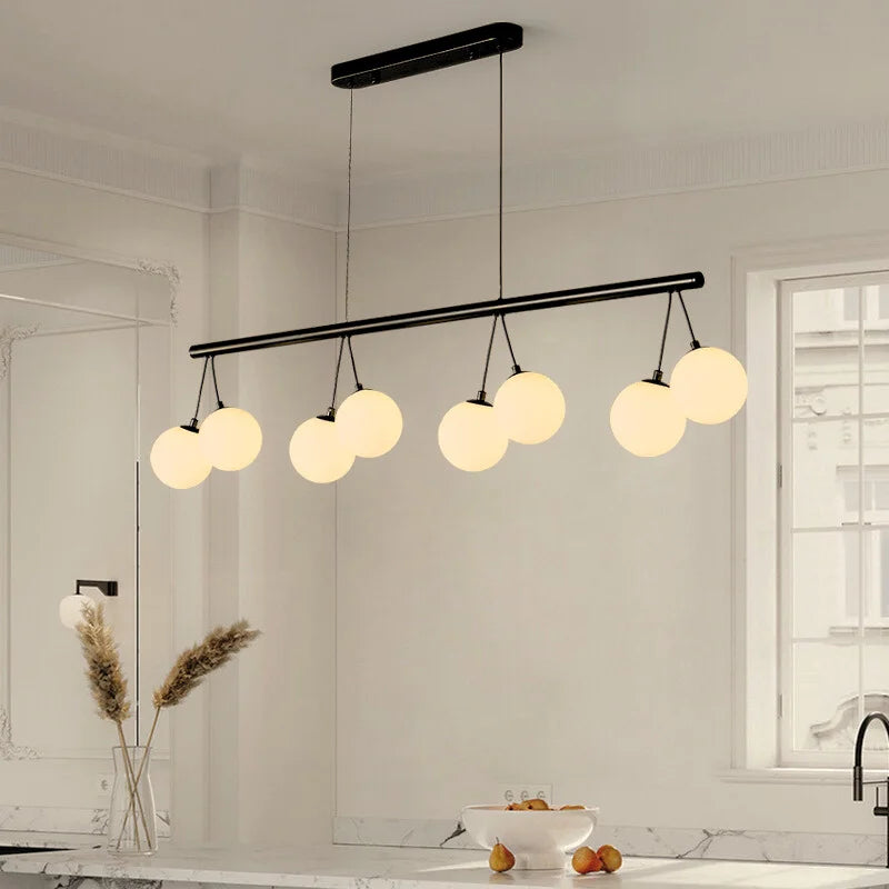 glass globe chandelier