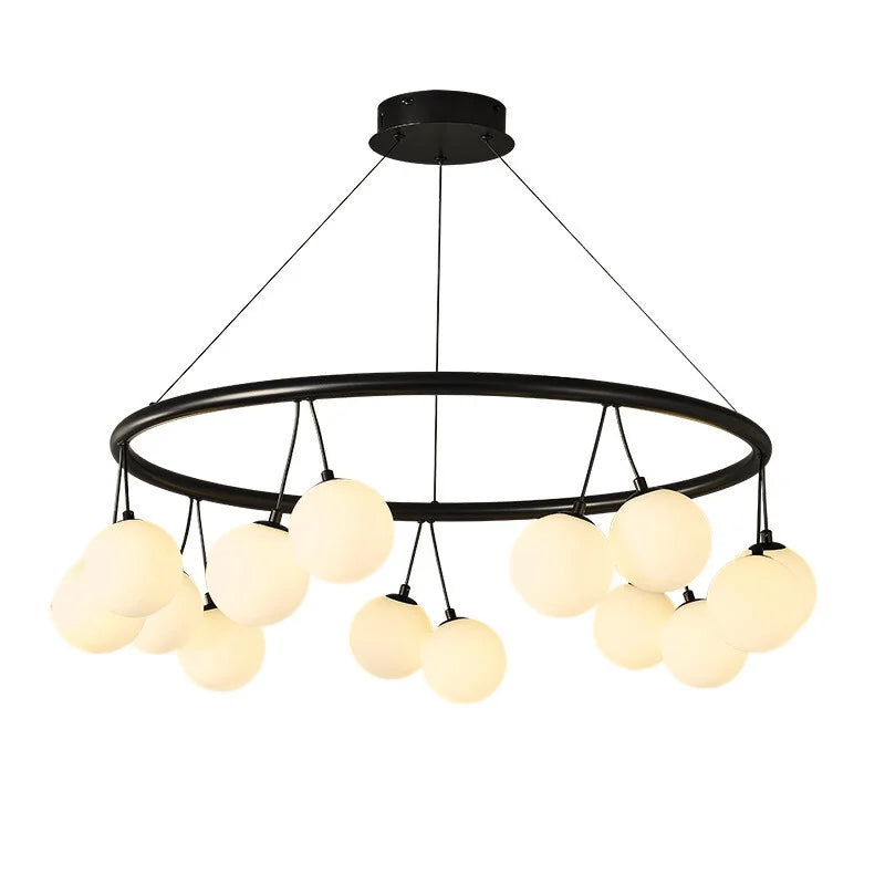 glass globe chandelier