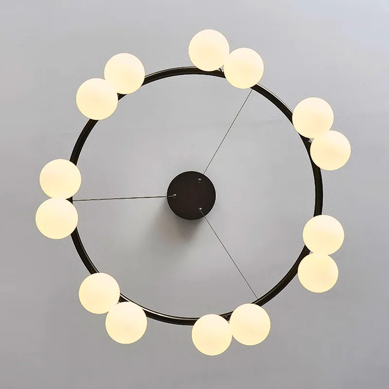 glass globe chandelier