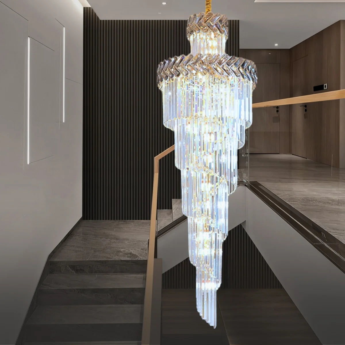large entryway chandelier