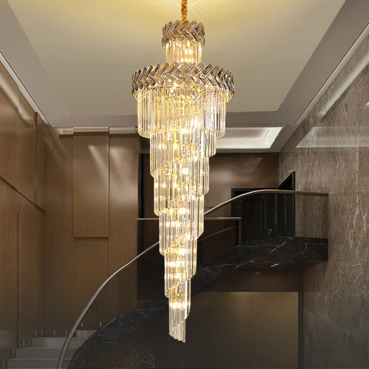 large entryway chandelier