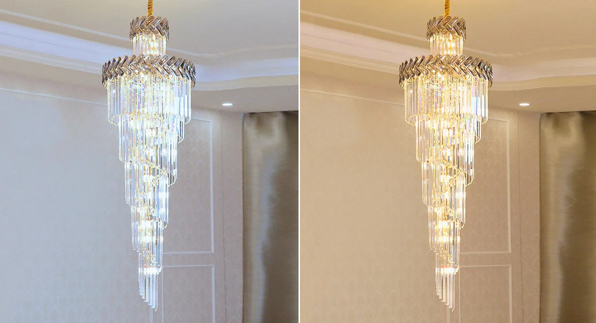 large entryway chandelier