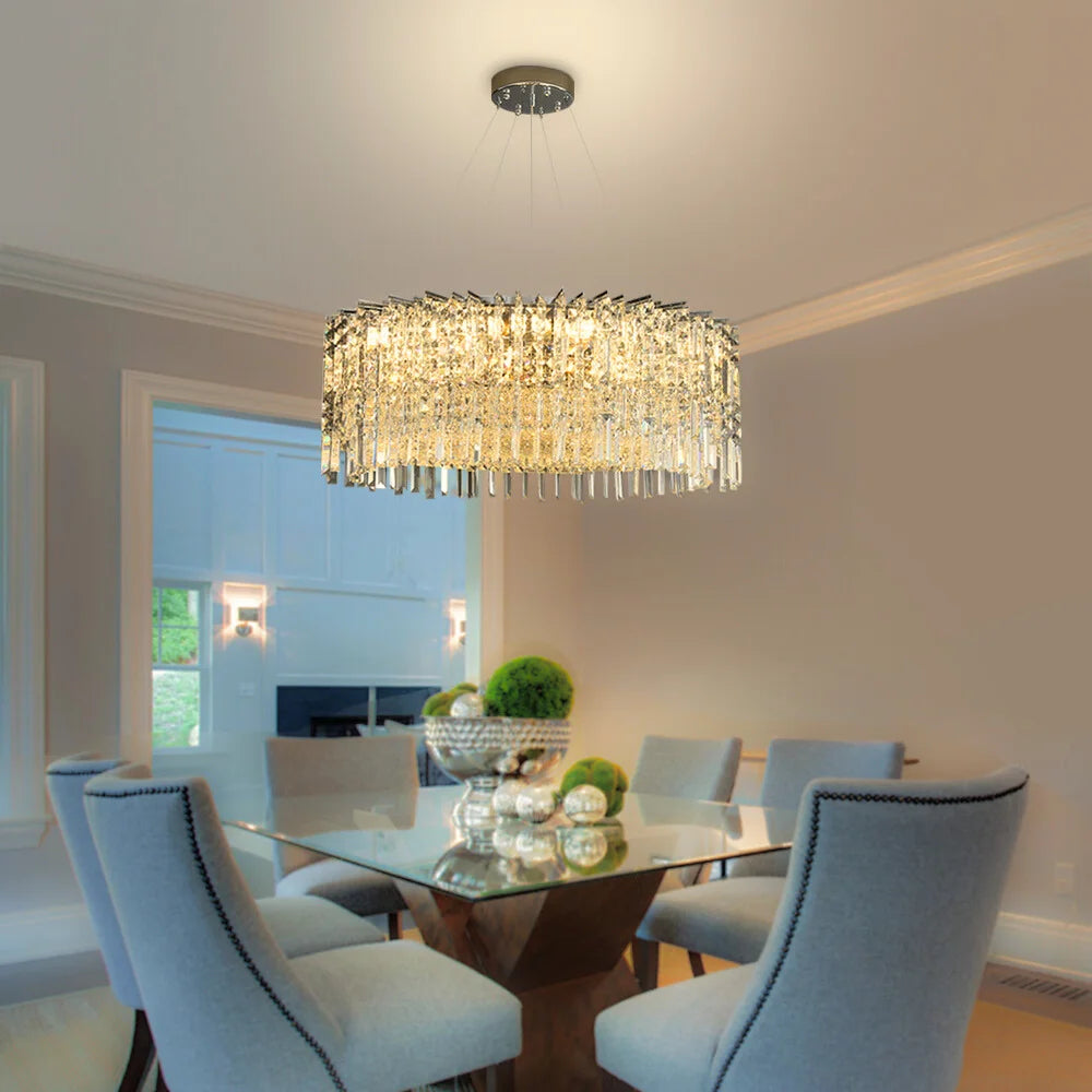 round crystal chandelier