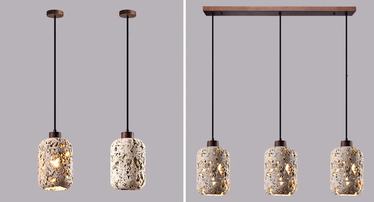 wood pendant fixture
