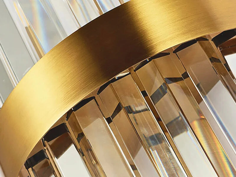 gold crystal wall light