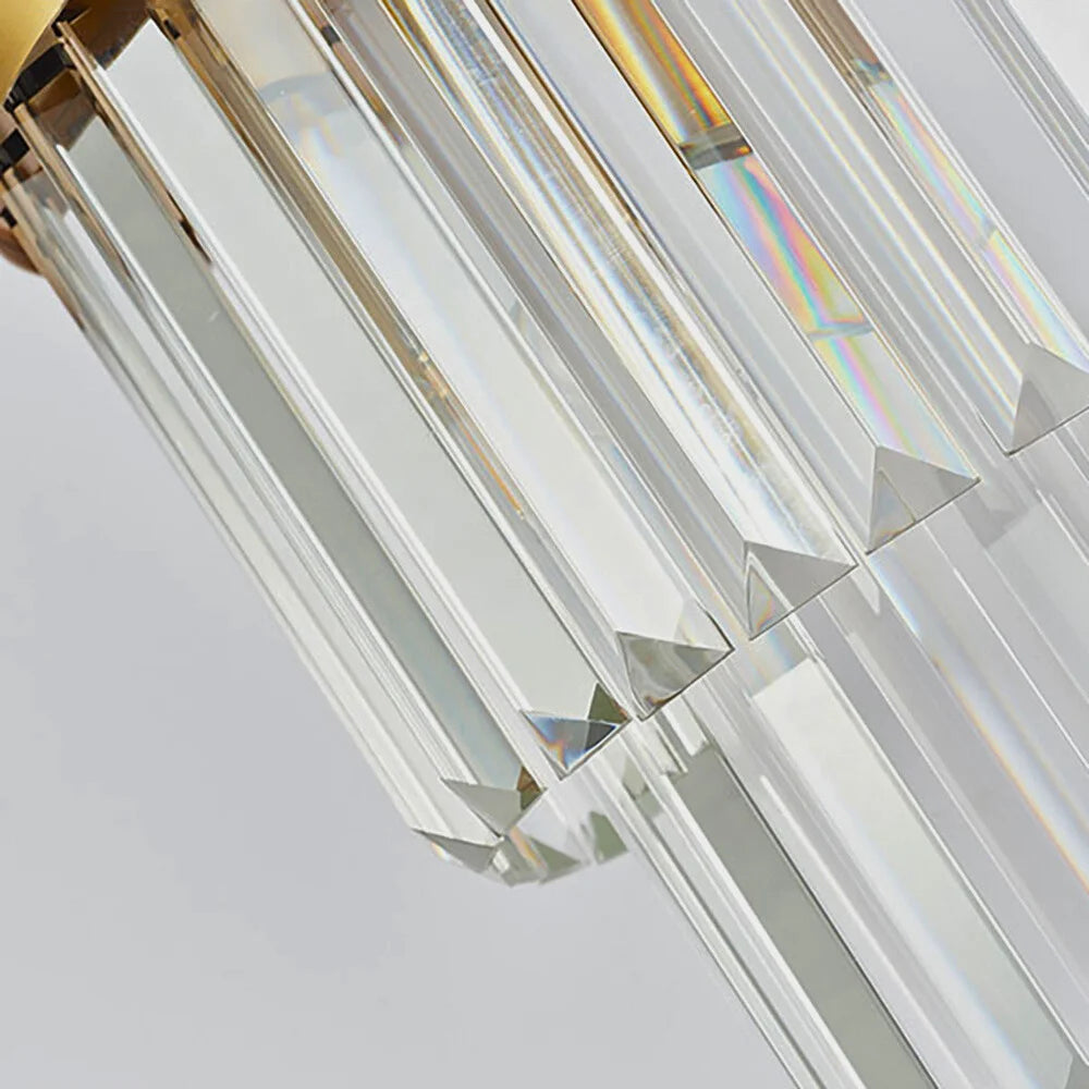 gold crystal wall light