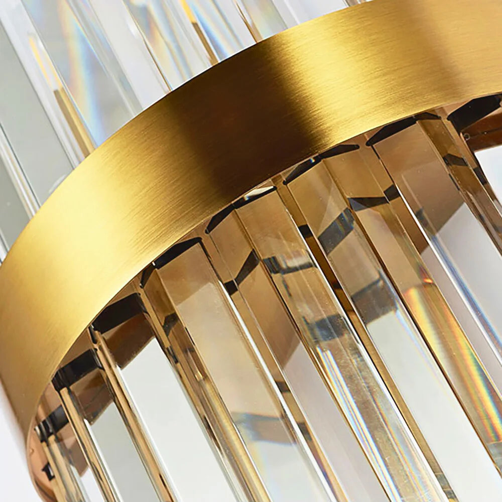 gold crystal wall light