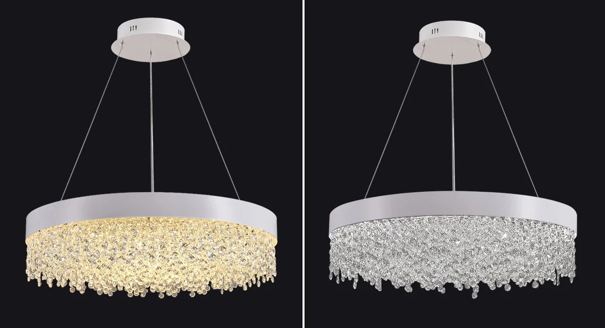 white crystal chandelier