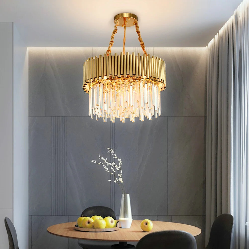 antique gold and crystal chandelier