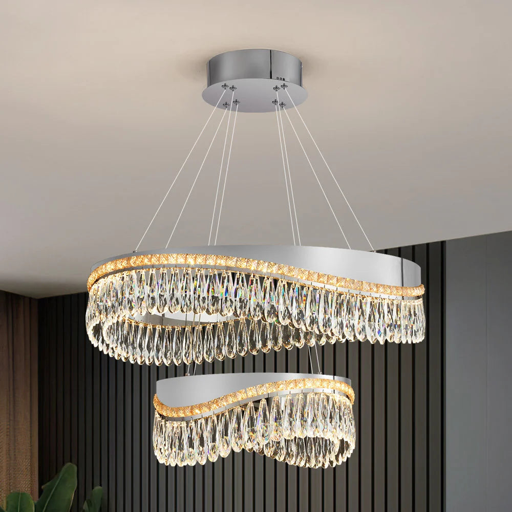 black and chrome modern chandelier