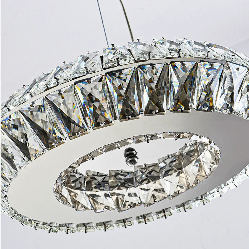 black and crystal pendant lights