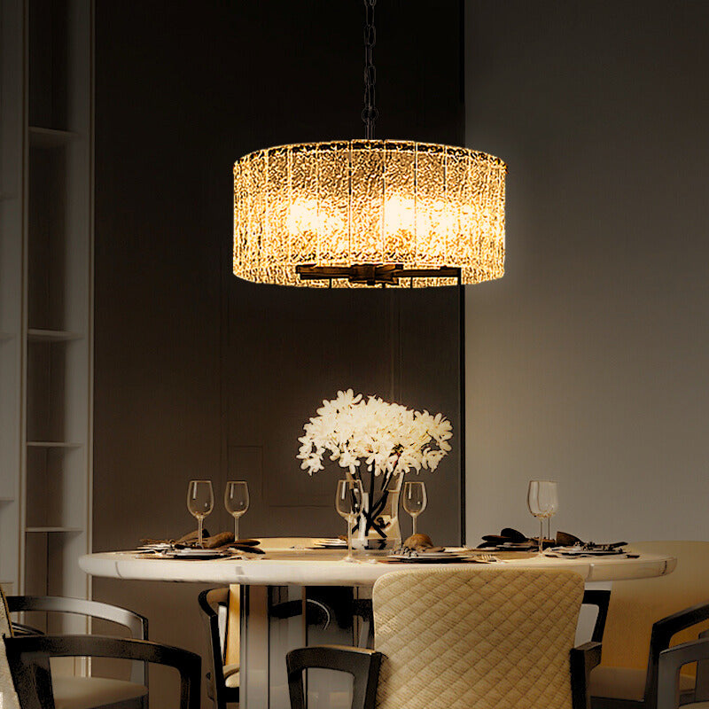 black and glass chandelier