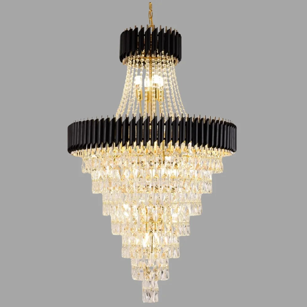 black and gold chandelier modern
