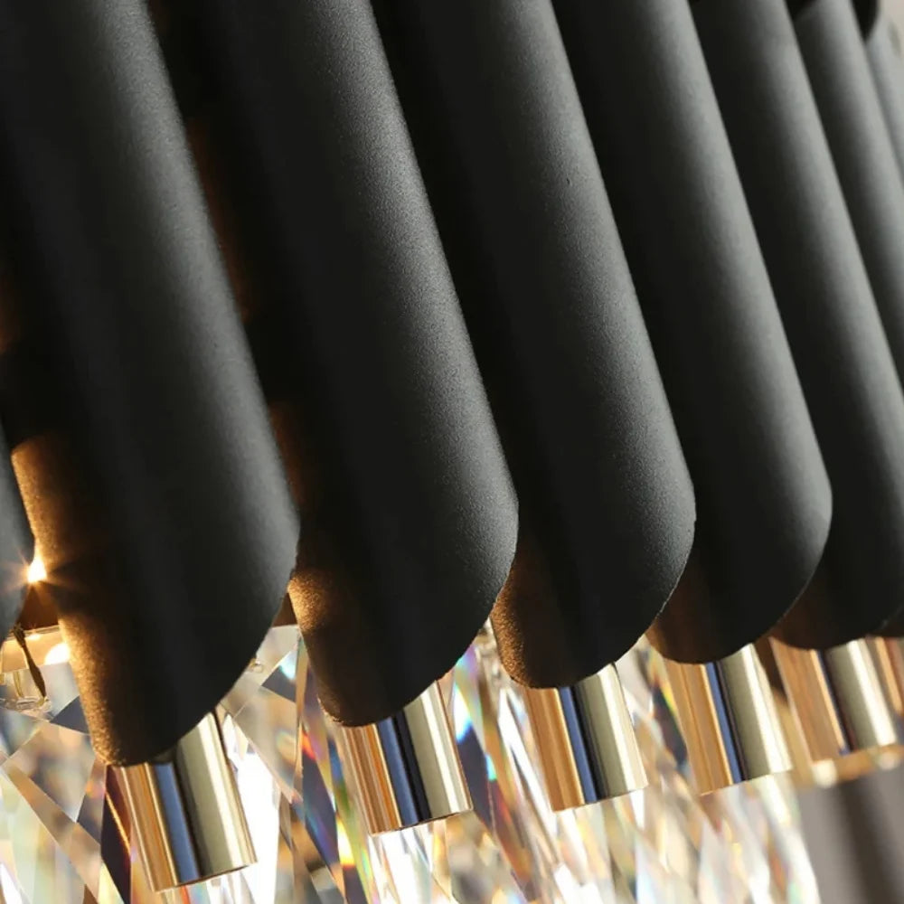 black and gold chandelier modern