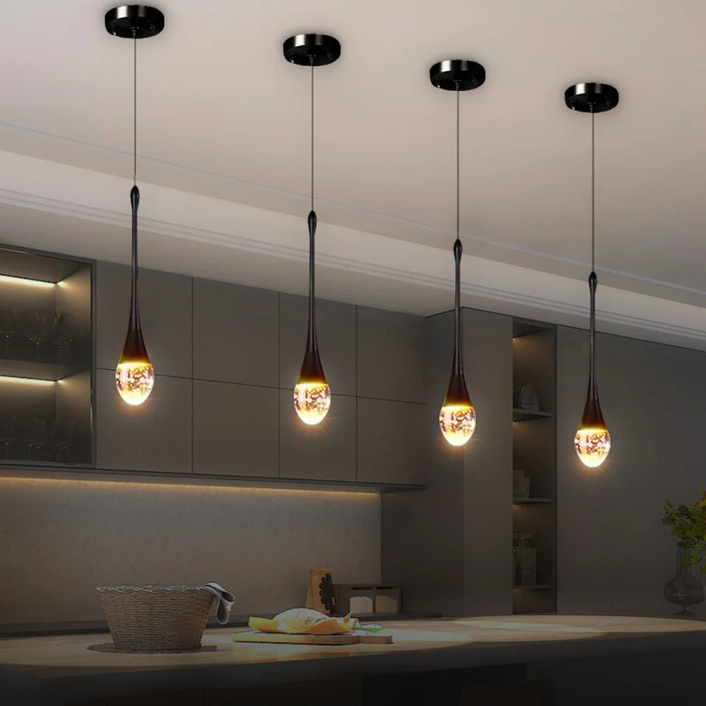 black and gold kitchen pendant lights