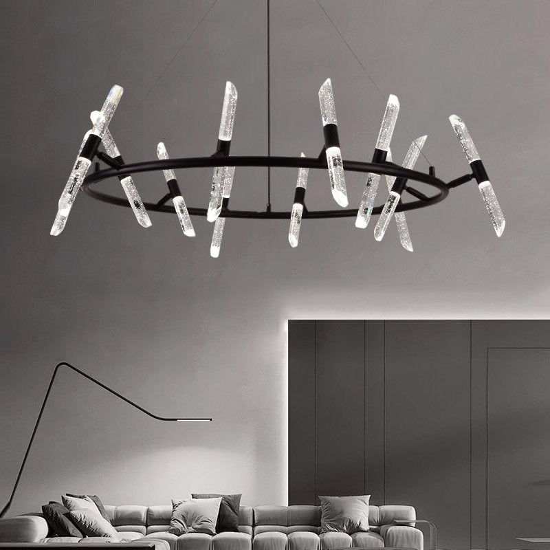 black chandelier modern