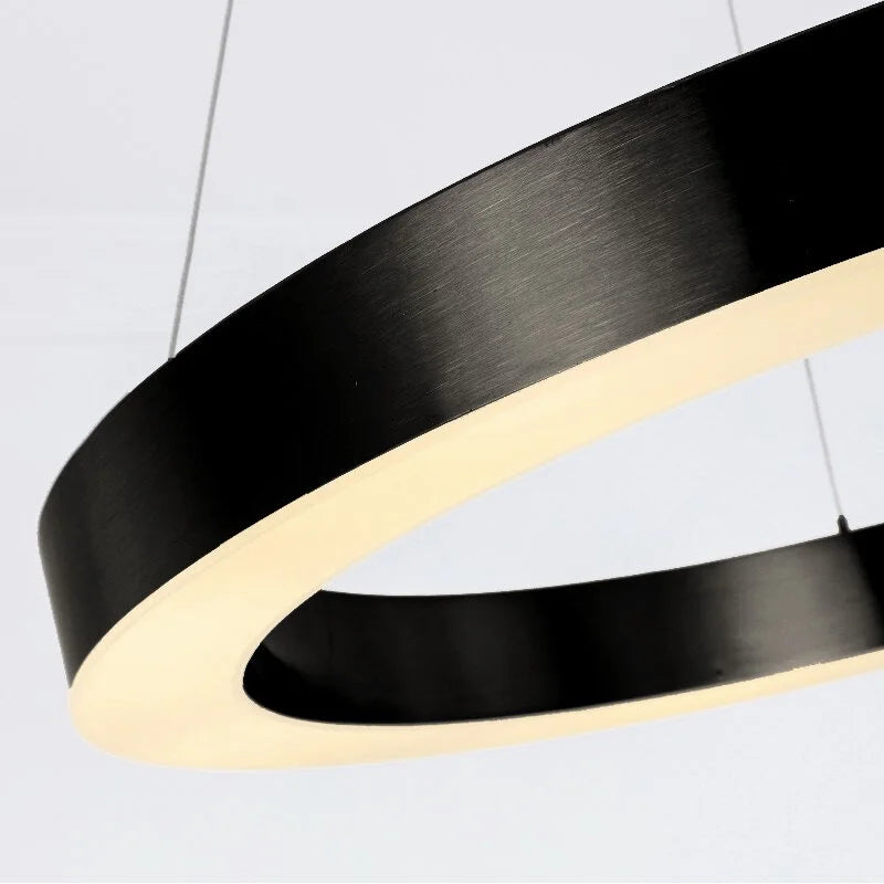 black chandelier with lamp shades
