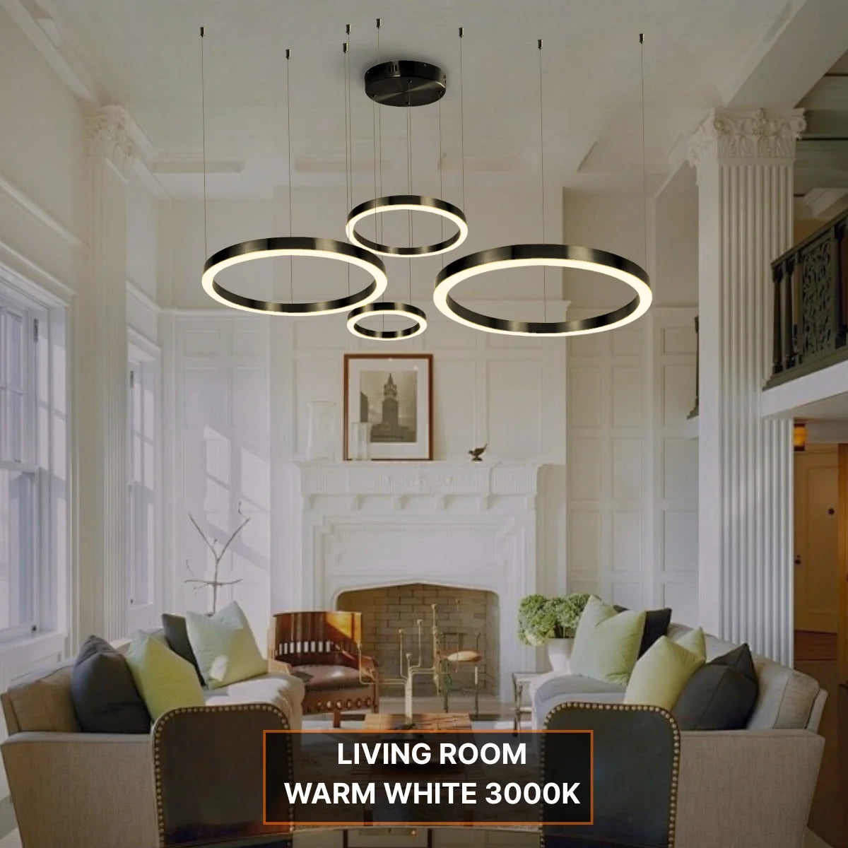 black chandelier with shades