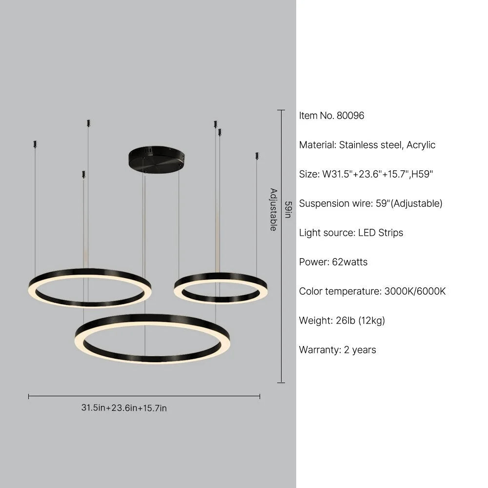 black chandelier with shades