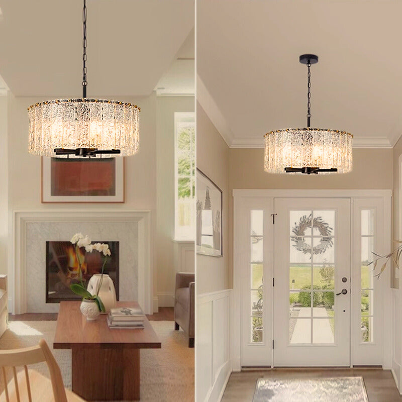 black glass chandelier crystals