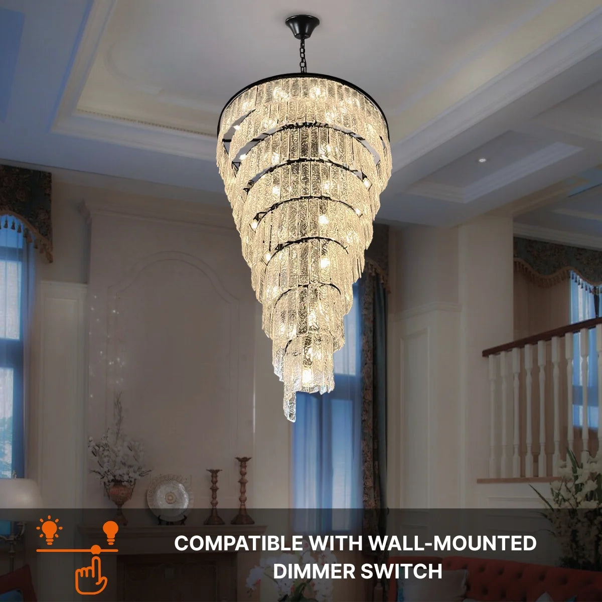 black glass light pendant