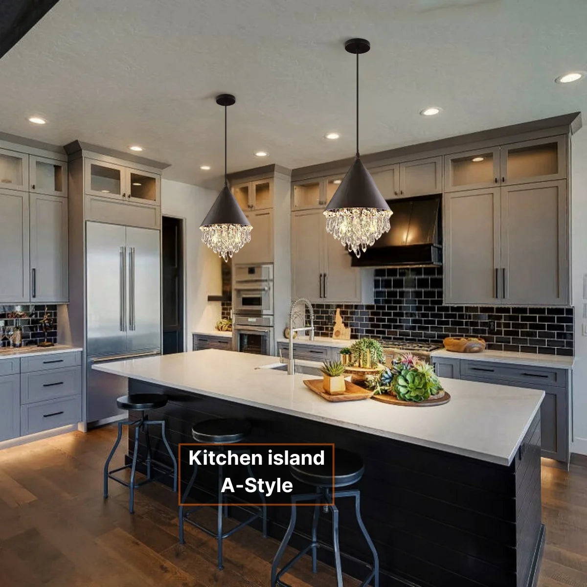black kitchen pendant lighting